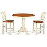 267 71 East West Furniture Javn3 Whi W 3 Piece Counter Height Dining Table Set East West Furniture Counter Height Pub Table Pub Table Sets Dinette Tables