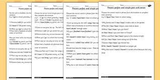 He/she is interested in the process as well as the result, and this process may still be going on. Past Simple Present Perfect Speaking Activity Esl Resource