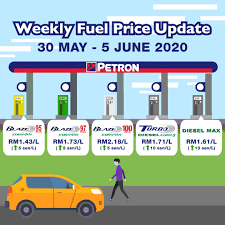 In addition to that, the price of diesel in malaysia is lower than ron95 which makes it the obvious winner in terms of efficiency. Petron Malaysia Fuel Price For 30 May 5 June 2020 Blaze100 Rm2 18 L 5 Sen Blaze97 Rm1 73 L 5 Sen Blaze95 Rm1 43 L 5 Sen Diesel