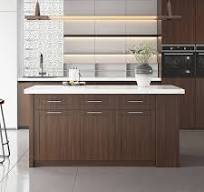 1830mm Large Walnut Kitchen Island with Storage Modern Kitchen  Cabinet｜Homary