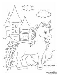 The hair of this princess is beyond gorgeous. Unicorn Coloring Pages 50 Printable Sheets Easy Peasy And Fun