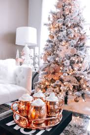 Blush Pink Rose Gold White Christmas Decor Christmas Decorations Apartment Christmas Apartment White Christmas Decor