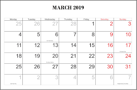 Download Printable March 2019 Calendar With Holidays Templates Free Calendar Printables Monthly Calendar Template Calendar Template