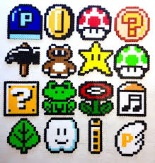 Super Mario 3 Retro Video Game Art Perler Bead 8 Bit Pixel Etsy Retro Video Games Art Perler Bead Mario Pixel Art