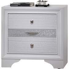 Nightstand, night stand, commode, bedroom nightstand, bedroom end table, accent table, accent cabinet, bedroom. Stylish 3 Drawers Wood Nightstand White Homeroots 313604