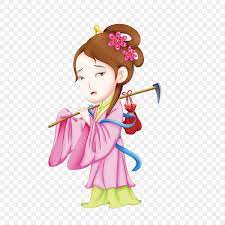 Hoes Clipart PNG Images, Lin Yuyu Cartoon Cute Design With A Hoe, Hand  Painted, Lovely, Q Version PNG Image For Free Download