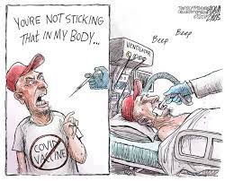 Trois vaccins sont utilisés sur le sol français. Editorial Cartoon Covid 19 Vaccines