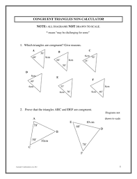 Complete the congruence statement by writing down the corresponding. Congruent Triangles Ks3ks4 With Solutions Teaching Resources