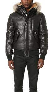 Mackage Glen Leather Bomber Mackage Cloth Bomber
