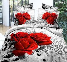 Déclinée en housse de couette en drap housse et taie. Housse De Couette 3d Pas Cher Decore Par Fleurs Robe2012773 Red Bedding Red Bedding Sets Cotton Bedding Sets