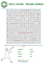 Roland garros / french open. Jeu De Mots Caches 1 Roland Garros Sur Tete A Modeler