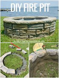 This firepit is constructed of firebrick with a concrete cap that has an old world look of weathered stone. Remodelaholic Diy Retaining Wall Block Fire Pit