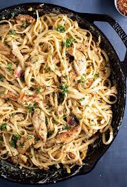 Creamy Chicken Carbonara Recipe Chicken Carbonara Recipe Italian Pasta Dishes Chicken Carbonara