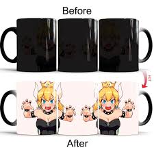 Compre Bowsette Magic Coffee Mug Tea Cup Cold Hot Heat Sensitive Mug Transforming Heat Changing Color Cups Barato Frete Gratis Avaliacoes Reais Com Fotos Joom