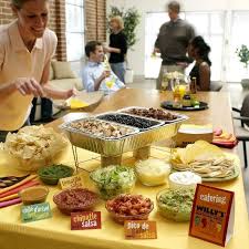 Prime rib, salmon, and filet mignon are pricey. Taco Bar Buffet Food Food Display Taco Bar Party
