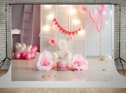 Birthday Backdrops For Photos Amazon Com 5x7ft Birthday Photography Backdrops Pink Balloons Background For Girls Birthday Backdrop Camera P Cake Backdrops Pink Backdrop Balloon Lights