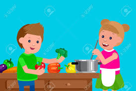 Categories > foods > fruits & vegetables. Cute Vector Character Child And Healthy Food Girl And Boy With Vegetables Cooking Royalty Free Cliparts Vectors And Stock Illustration Image 60559943
