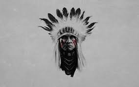 Native american headdress native american art illustrations illustration art javi wolf what's my favorite color et tattoo calf tattoo zealand tattoo. Hd Wallpaper Native Americans Headdress Selective Coloring Simple Background Feathers Artwork Wallpaper Flare