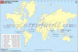Top Ten Largest Oceans And Seas Largest Ocean Oceans Of The World Ocean