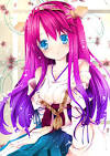 Female Blue Eyes Purple Hair Anime
