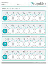 Los juegos matemáticos son una forma interactiva de desarrollan habilidades mentales, como la memoria visual, la comprensión de los problemas, el. Calculo Mental Ejercicios De Estimulacion Cognitiva Para Mayores