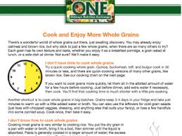 Cook And Enjoy More Whole Grains