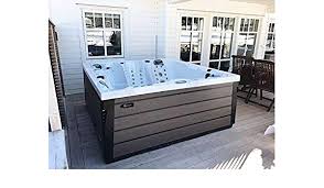 It can provide a comfortable hot tub. Hot Tub With 71 Massage Jets Large Garden Outdoor Whirlpool For 2 6 People Outdoor Pool Hot Tub For Garden Amazon Co Uk Garden Outdoors