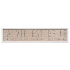 Cuadro De Madera 20 X 90 Cm La Vie Est Belle Tableau En Bois Deco Mur Cuisine La Vie Est Belle