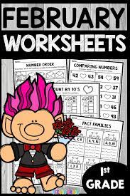 1st Grade February Math Printable Worksheets Use This 40 Page Resource To Help Your First Graders Master A Var February Worksheets Math Methods February Math