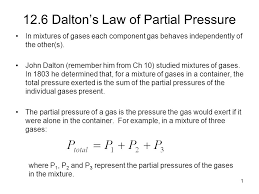 Mathematically, this can be stated as follows: 12 6 Dalton S Law Of Partial Pressure Ppt Download