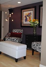 2 Accent Chairs 1 Small Dresser 1 Ottoman 2 Black And White Framed Art Works 1 Twig Arrangement Waiting Area Lounge Decor Home Salon