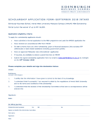 According to the institute of international education (iie), malaysia is home to over 100,000 international intakes in private universities are typically scheduled in the months of february, july, september. Fillable Online Edinburgh Business School Heriot Watt University Malaysia Campus Hwum Mba Scholarship Fax Email Print Pdffiller