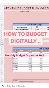 Monthly Budget Organizer Etsy Video Video In 2020 Budget Organization Budgeting Monthly Budget Template