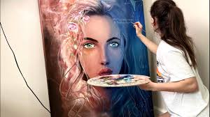 Abstract Portrait painting| Art & STEM (my first portrait in oil)