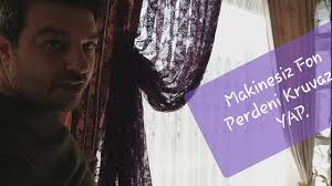 İlk olarak kendi mekanizmasına monte edilen bu perdeler daha sonra kornişe. Evdeki Fon Perdeni Makinesiz Kruvaze Fon Yap Youtube