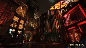 Artstation Deus Ex Mankind Divided Prague City Hub Red Light District Maxime Chasse Deus Ex Prague City Deus Ex Mankind Divided