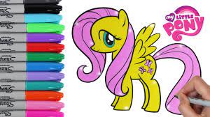 I believe that, that my little pony fluttershy coloring page and other coloring pages can help to build motor skills of your kid. My Little Pony Coloring Book Pages Fluttershy Toy Caboodle Youtube