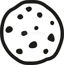 Coloring cookies, cookie drawing cb, cookie clipart, cookies misc. Chocolate Chip Cookie Outline Stock Illustration Illustration Of Unhealthy Bakery 107153289
