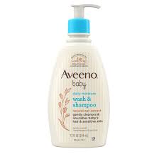 Help heal and protect delicate skin with aveeno unscented baby lotion, which contains natural colloidal oatmeal blended with rich emollients to soothe and help heal your baby's delicate, dry skin. Aveeno Baby Daily Moisture Body Wash Shampoo Oat Extract 12 Fl Oz Walmart Com Walmart Com