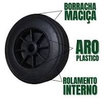 Kit 10 Rodas Maciças 6 Polegadas Para Carrinhos Armazém - R$ 377
