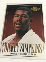 1994-95 SkyBox Draft Picks DICKEY SIMPKINS # DP21 ROOKIE Chicago Bulls NM