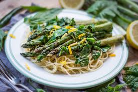 Spaghetti Mit Grunem Spargel Und Spinat Simply Vegan