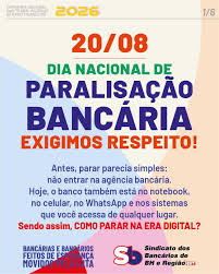 A paralisação pode afetar principalmente o atendimento presencial nas  agências, por isso, se você precisa resolver alguma situação diretamente  com o banco, vale se programar.