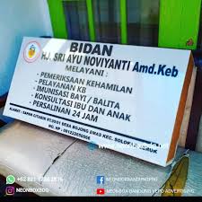 Biasanya jikalau papan neon box anda hanya ditujukan untuk memperkenalkan lokasi praktek anda seperti praktek dokter atau bidan atau pengacara maka ukurannya tidak akan terlalu besar. Pin Pa Neonbox Bandung Murah
