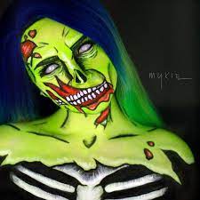I M Use To Doing Zombies But I Ve Never Done A Pop Art Zombie Before You Might Be Seeing More Of The Pop Art Zombie Halloween Costumes Makeup Halloween Makeup