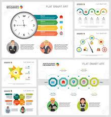 Colorful Consulting Or Planning Concept Infographic Charts Set