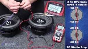 Learn how to wire two dual 4 ohm car subwoofers to a 4 ohm final impedance using the series parallel wiring method. How To Wire Two Dual 4 Ohm Subwoofers To A 1 Ohm Final Impedance Car Audio 101 Youtube