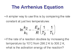 The arrhenius equation is a formula for the temperature dependence of reaction rate constants. The Arrhenius Equation Collision Theory A Bimolecular Reaction