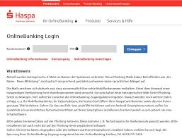 Cannot connect to banking.haspa.de ? Haspa Warnt Vor Gut Gemachten Phishing Mails Anti Spam Info