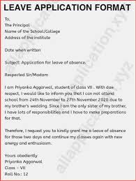 I would be very grateful if you could consider my leave from date leave starts to date leave ends. 20 Leave Application For School College Office New Format